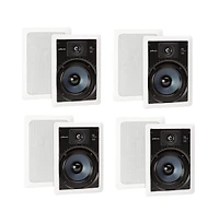 Polk Audio RC65i 2 Way In Wall Speakers - 4 Pack (White)