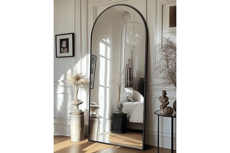 Antok Full Length Mirror, 68"x26" Floor Mirror, Arch Floor Standing Mirror Freestanding Arch Full Body with Stand for Bedroom, Hanging Mounted for Liv