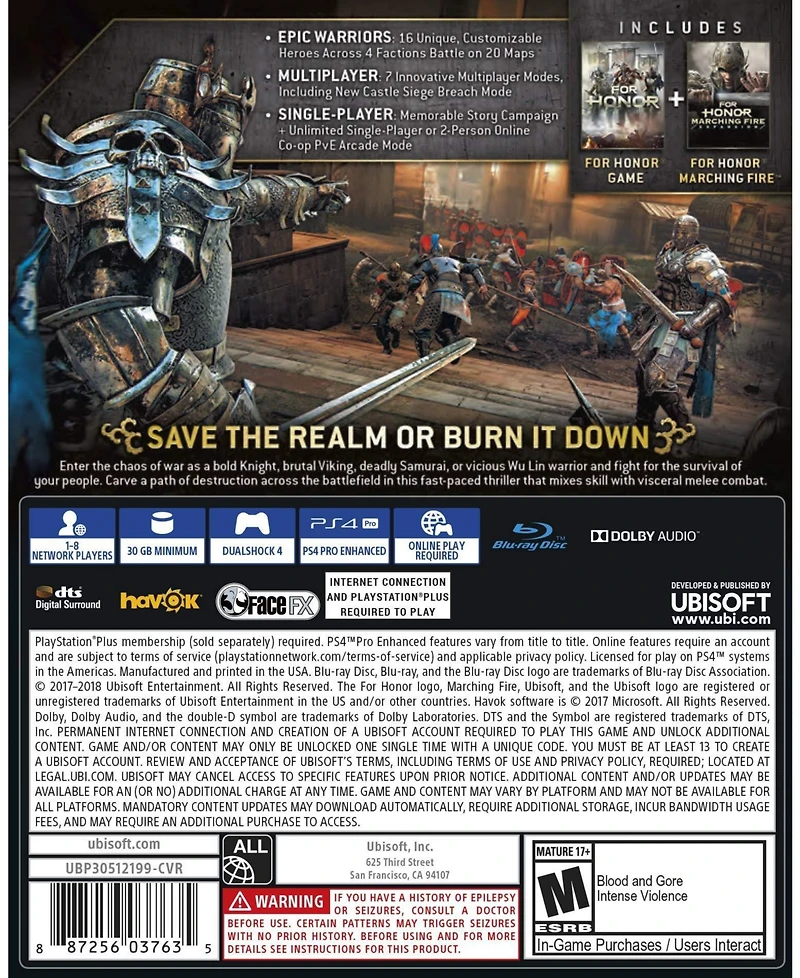 Ubisoft For Honor Marching Fire Edition