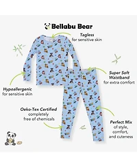Bellabu Bear Unisex Kids' Paw Patrol: Varsity Blue Set of 2 Piece Pajamas