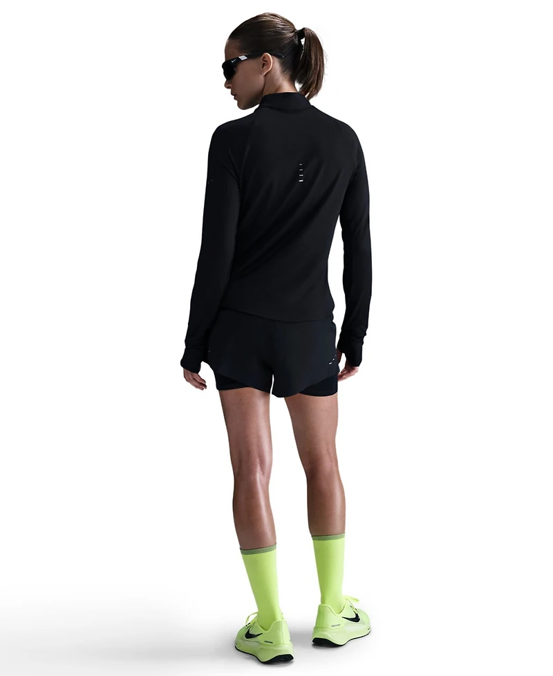 Nike Women's Swift Dri-fit Uv 1/4-Zip Running Top