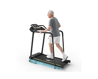 Redliro Senior Treadmill with Long Side Handrails, 300lbs Capacity, Led Display & Heart Rate Sensor, Safe Walking Treadmill for Elderly