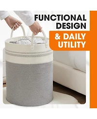 Cheer Collection Large Laundry Hamper (15" x 19.7