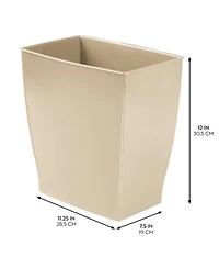 iDesign Small Rectangular Bathroom Trash Cans, Set of 4, Brown, Made in Usa