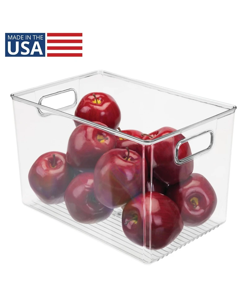 iDesign Plastic Storage Bin with Handles - Clear - Made in Usa