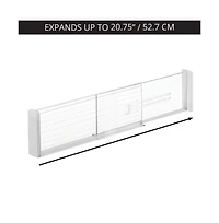iDesign Expandable Plastic Deep Drawer Dividers - Set of 2