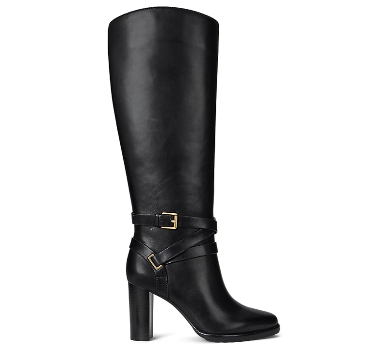 Lauren Ralph Women's Collins Stacked Heel Tall Boots