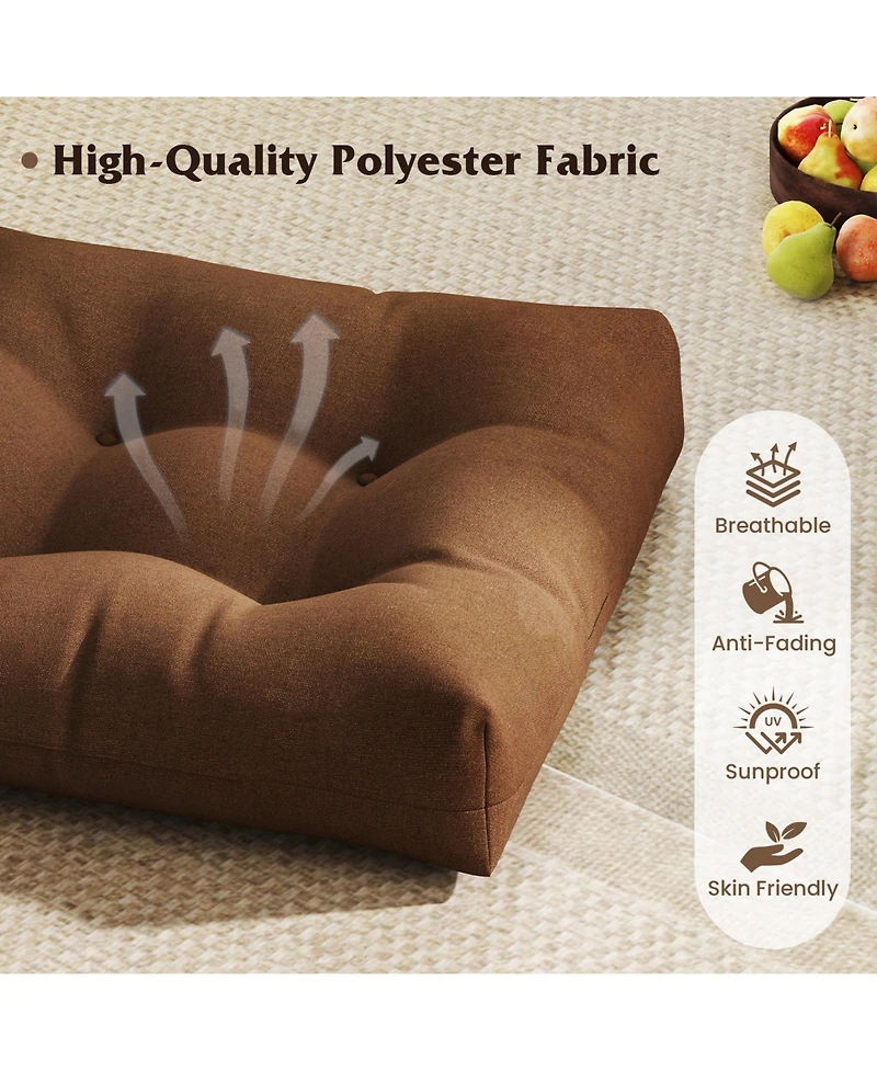 Gymax Set of 21'' x Chair Seat Cushion Pads Patio