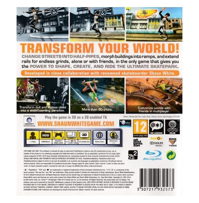 Ubisoft Shaun White Skateboarding
