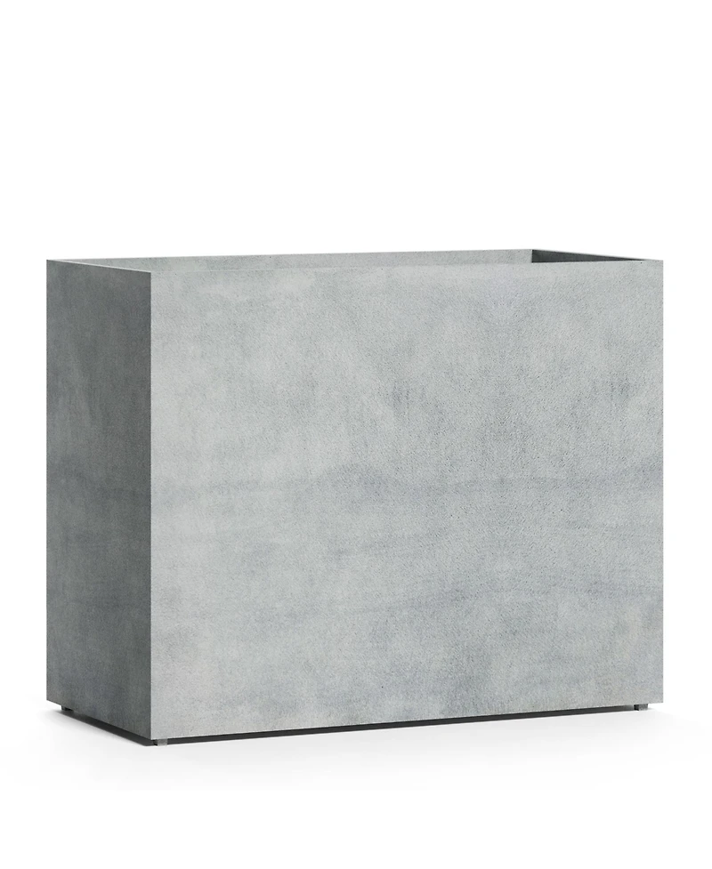 Cosapots Semplito Rectangular Planter - Concrete Stone Finish Fiberglass Indoor/Outdoor and Weather-Resistant Large