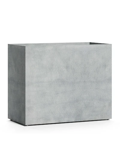 Cosapots Semplito Rectangular Planter - Concrete Stone Finish Fiberglass Indoor/Outdoor and Weather-Resistant Large
