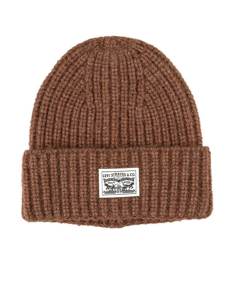 Levi's Men's Heathered Rib Knit Fashion Beanie