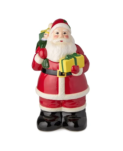 Certified International Santa's Retro Christmas 3-d Cookie Jar