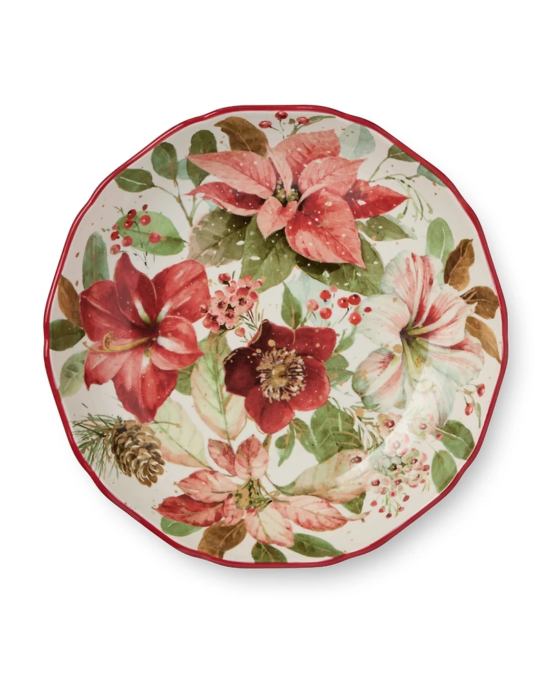 Certified International Winter Blooms Serving Bowl