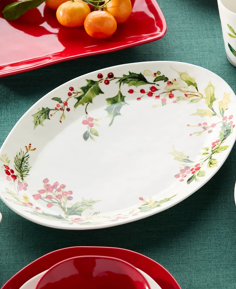 Certified International Holly Vines Oval Platter