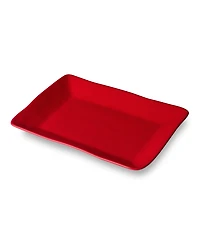 Certified International Berry Red Christmas Rectangular Platter