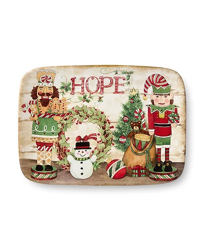 Certified International Nutcracker Parade Rectangular Platter