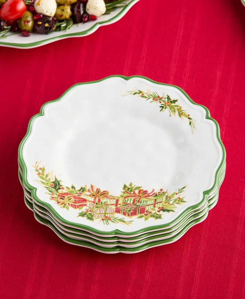 Certified International Holly Tree Melamine Salad Plates, Set of 4