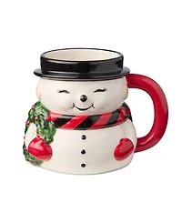 Certified International Santa's Retro Christmas 3-d Mugs, Set of 4