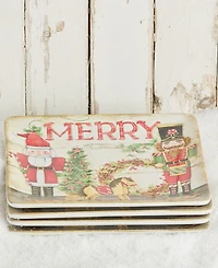 Certified International Nutcracker Parade Dinner Plates, Set of 4