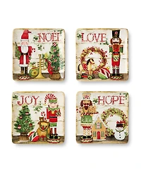 Certified International Nutcracker Parade Dessert Plates, Set of 4