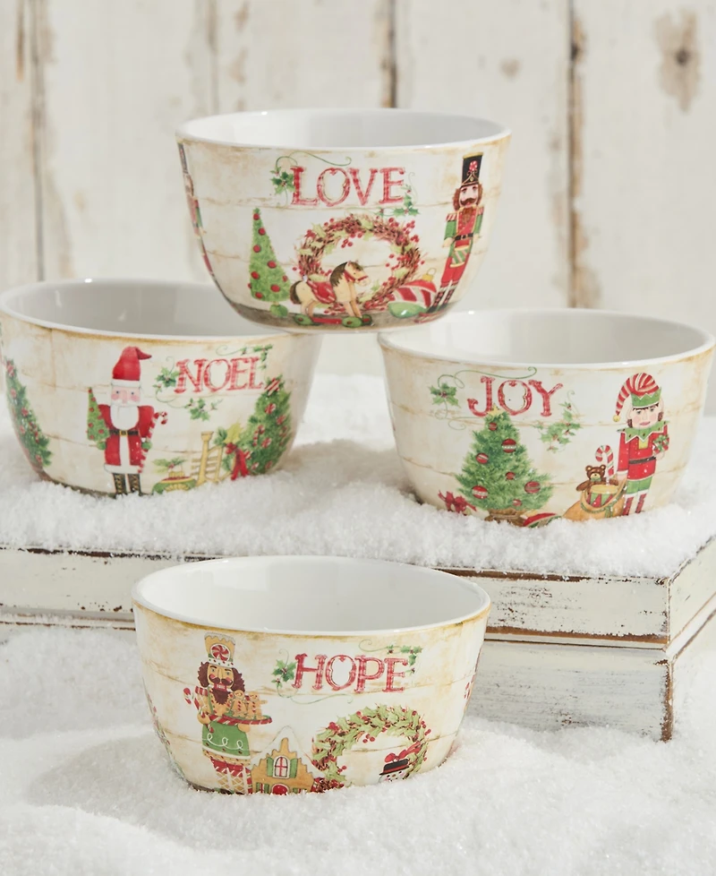 Certified International Nutcracker Parade Ice Cream Bowls, Set of 4