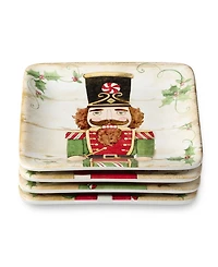 Certified International Nutcracker Parade Canape Plates, Set of 4