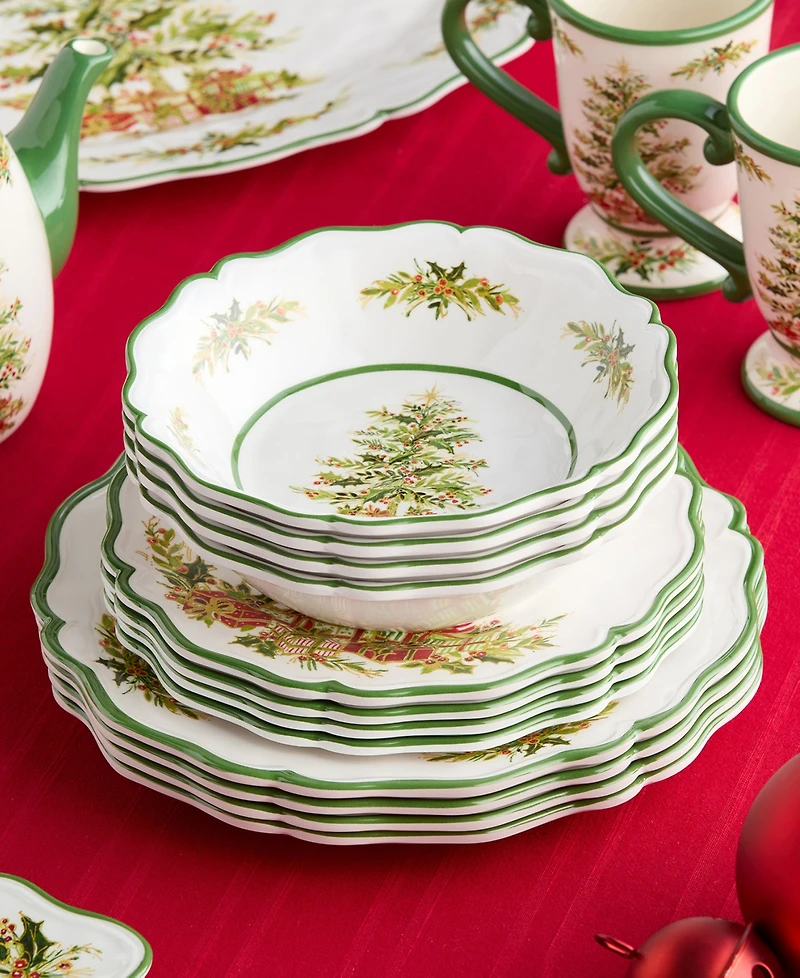 Certified International Holly Tree Melamine 12-Pc. Dinnerware Set, Service for 4