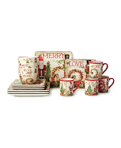 Certified International Nutcracker Parade 16-Pc. Dinnerware Set, Service for 4