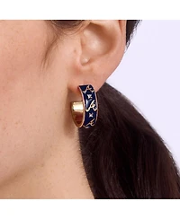 Wear By Erin Andrews x BaubleBar Atlanta Braves Enamel Hoop Earrings