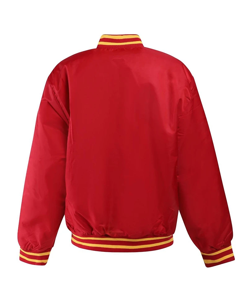 Hype And Vice Women's Cardinal Usc Trojans A-Game Varsity Full-Snap Jacket