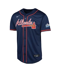Nike Big Boys and Girls Navy Atlanta Braves 2025 Mlb Speedway Classic Alternate Limited Jersey