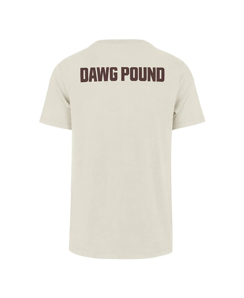 '47 Brand Men's Cream Cleveland Browns Dawg Pound Xl Backer Franklin T-Shirt