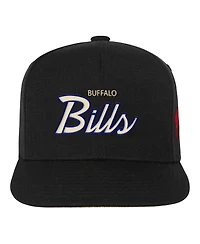 Mitchell & Ness Big Boys and Girls Black Buffalo Bills Cream Team Script Snapback Hat