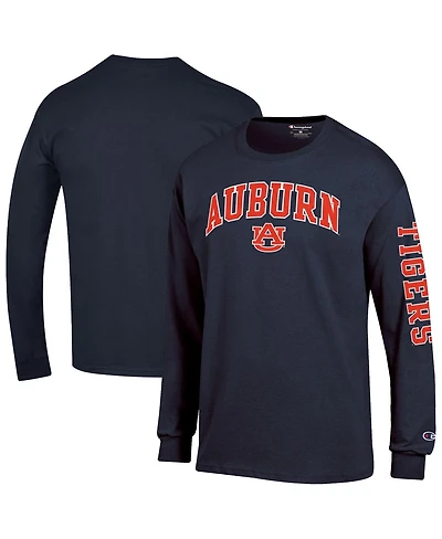 Champion Men's Navy Auburn Tigers Arch Over Logo 2-Hit Long Sleeve T-Shirt