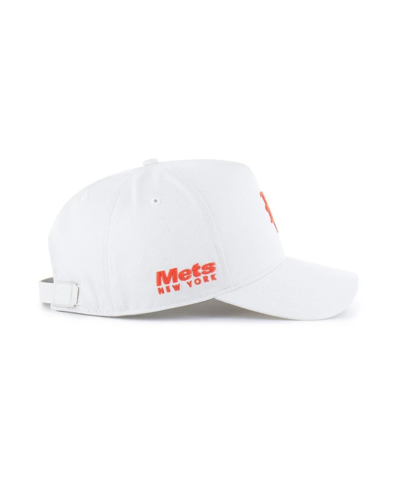 '47 Brand Men's White New York Mets Foundational Pinch Offside Adjustable Hat