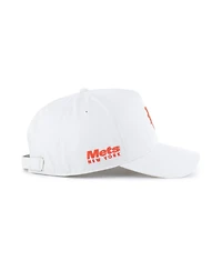 '47 Brand Men's White New York Mets Foundational Pinch Offside Adjustable Hat