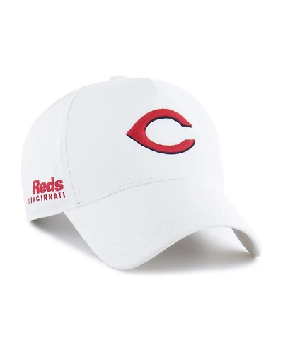 '47 Brand Men's White Cincinnati Reds Foundational Pinch Offside Adjustable Hat