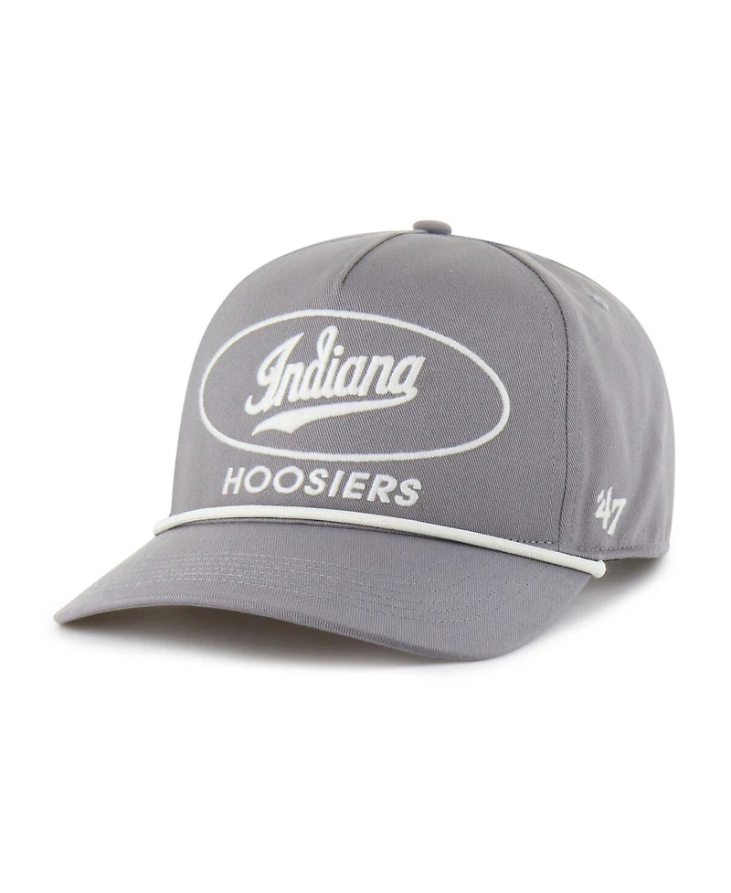 '47 Brand Men's Gray Indiana Hoosiers Contemporary Basics Foundational Rope Hitch Adjustable Hat