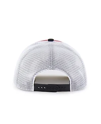 '47 Brand Big Boys and Girls Red/Black Wisconsin Badgers Super Stripe Hitch Adjustable Trucker Hat