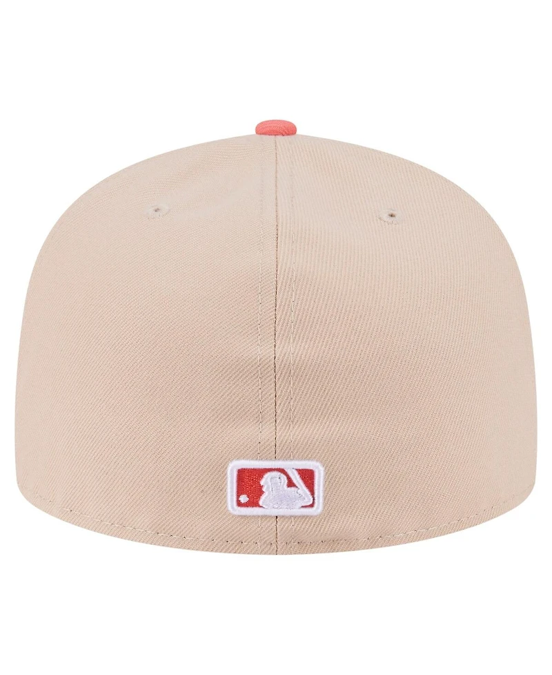 New Era Men's /Light Beige Atlanta Braves Two-Tone Color Pack A-Frame 59FIFTY Fitted Hat