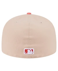 New Era Men's /Light Beige Atlanta Braves Two-Tone Color Pack A-Frame 59FIFTY Fitted Hat