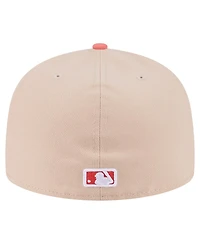 New Era Men's Light Beige/ Boston Red Sox Two-Tone Color Pack A-Frame 59FIFTY Fitted Hat