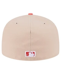 New Era Men's Light Beige/ Los Angeles Dodgers Two-Tone Color Pack A-Frame 59FIFTY Fitted Hat