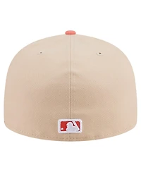 New Era Men's Light Beige/Coral San Diego Padres Two-Tone Color Pack A-Frame 59FIFTY Fitted Hat