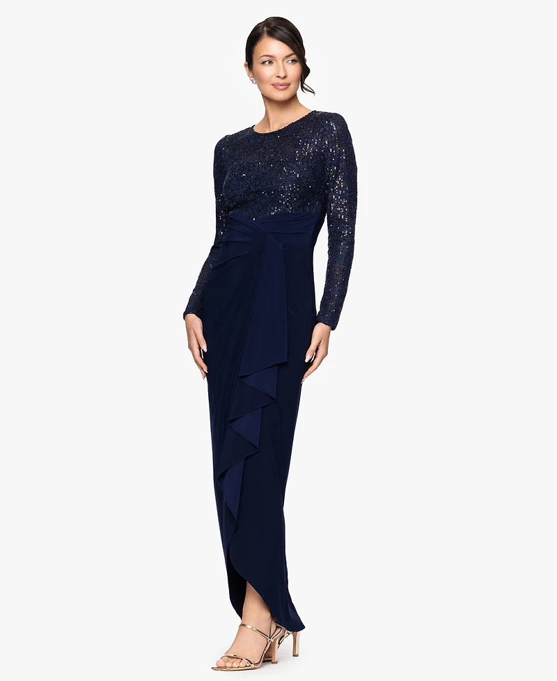 B&A By Betsy and Adam Petite Scoop Neck Sheath Dress