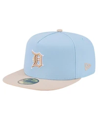 New Era Men's Light Blue/Cream Detroit Tigers Two-Tone Color Pack A-Frame 59FIFTY Fitted Hat