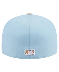 New Era Men's Light Blue/Cream San Francisco Giants Two-Tone Color Pack A-Frame 59FIFTY Fitted Hat