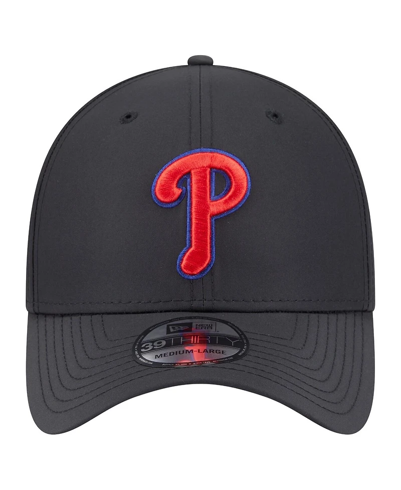 New Era Men's Black Philadelphia Phillies Night 39THIRTY Flex Hat