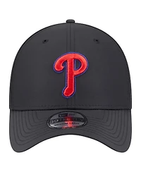 New Era Men's Black Philadelphia Phillies Night 39THIRTY Flex Hat